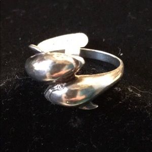Sterling dolphin ring size 8.75.